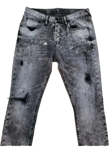 PRPS Grey Acid Wash Slim Distressed button Fly Jean's Size 32 