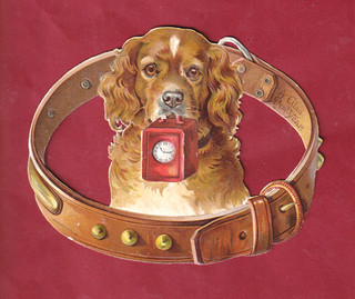 Very Rare Chromo System Cutouts.. Happy New Year Wishes By Gorgeous Dog.