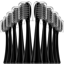 Electric Toothbrush Heads 10 Pack Soft Bristle Replacement Black