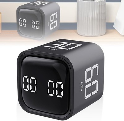 Productivity Cube Timer Mute Vibrate and Adjustable Sound Alert Visual Timer DE