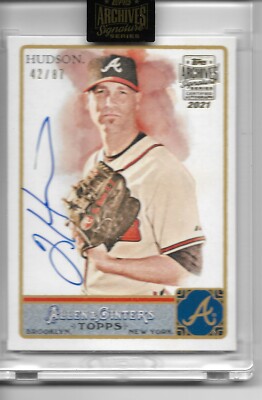 2021 Topps Archives Signature Series Tim Hudson ON CARD auto 42/87 ATL ...