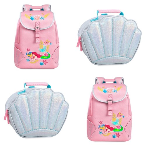 Disney Store Ariel The Little Mermaid Pink Backpack Lunch Tote Shell School Bag Ebay