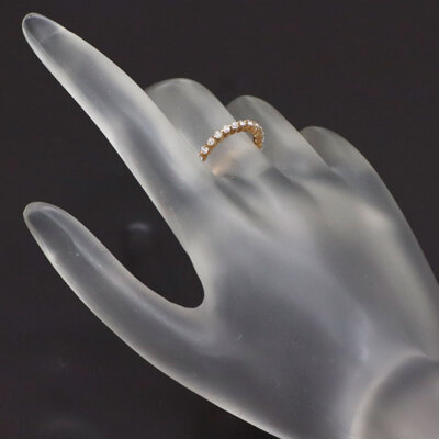 ポンテヴェキオ K18PG0.40 Ponte Vecchio K18PG Diamond Ring 0.40ct Half Eternity - Auth