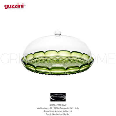 Guzzini - Waschtisch Seerosengrün - Set Tortenschale + Glocke Ø cm 30 Zoll 11,81