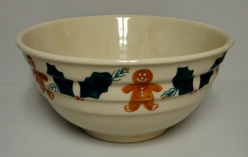 Hartstone GINGERBREAD 11" Ribbed Mixing Bowl NEW