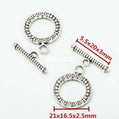 10set Alloy Metal Toggle End Clasps Findings Necklaces Connectors Hooks Jewelry - Picture 11 of 22