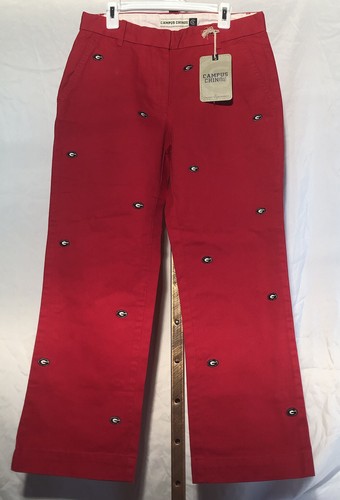 Georgia Bulldogs Women’s NWT Red Capri Pants Size 2. With 24 Inch Inseam Pockets - Picture 10 of 11