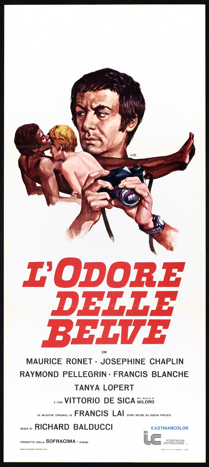 Locandina originale film L'ODORE DELLE BELVE (1973) - Regia di Richard Balducci