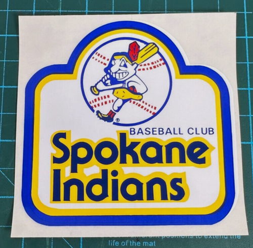 VTG Spokane Indians sticker MiLB bumper vinyl decal 4"x4" Chief Wahoo MLB - Picture 4 of 4