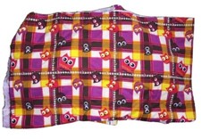 OWL HOOT MULTI COLORED Plaid COTTON Blend FABRIC Remnants 3- Pieces Mask Cover