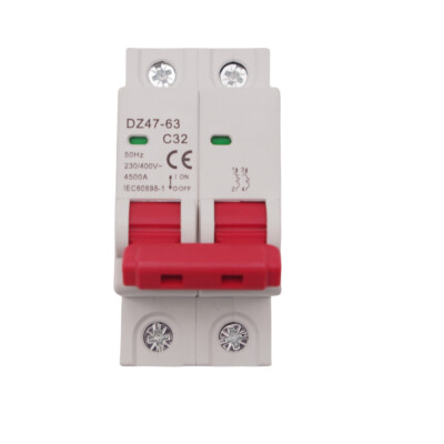 Universal 32AMP Mini Circuit Breaker AC MCB GYM8 2P 4.5kA Din Rail 400V