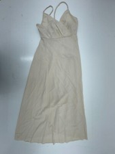 Shein Ivory Sleeveless Back Tie Dress Womens Size Medium
