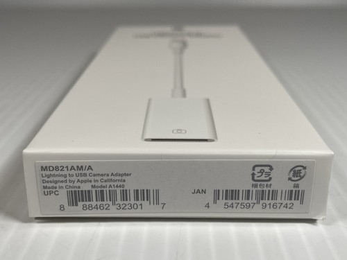 Adaptateur caméra Lightning vers USB MD821AM/A modèle A1440 neuf OEM Apple - Photo 3/3