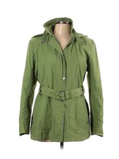 Portrait Women Green Coat L