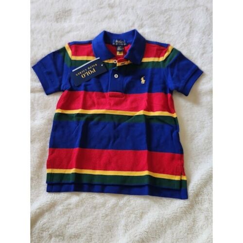 POLO Ralph Lauren Toddler Boys polo shirt NWT Size 2T short sleeve Striped