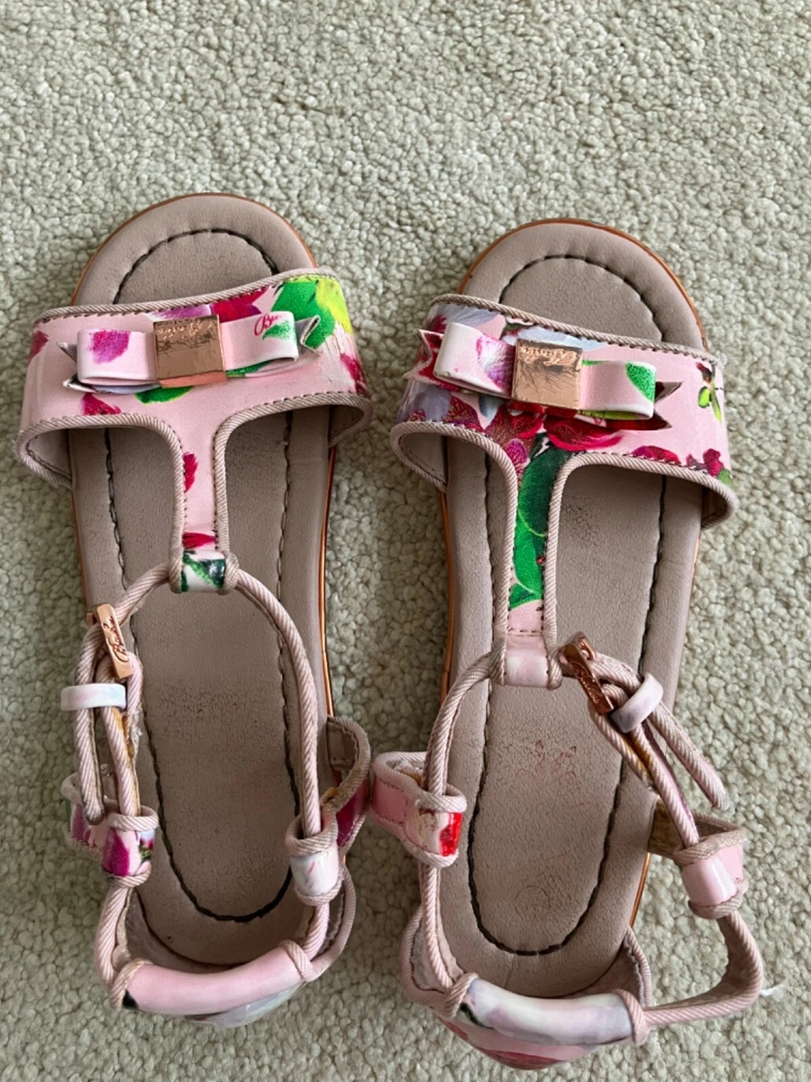 Kids girls Ted Baker strappy sandals size uk 11 kids multicoloured