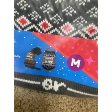 Medium M Dog sweater NAUGHTY OR NICE design