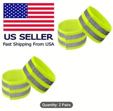  1 4pcs Reflective Safety Arm Wrist Ankle Knee Band Strip High Visibility