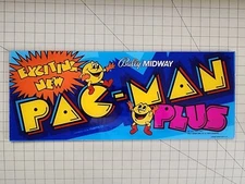 1982 PAC MAN PLUS BALLY MIDWAY MFG CO NAMCO LTD MARQUEE