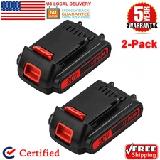 2X 20 Volt MAX Lithium-ion Battery for Black and Decker LBXR20 LB20 LBX20 US