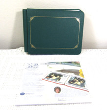 CREATIVE MEMORIES 5X7 CHRISTMAS SCRAPBOOK ALBUM GREEN W/GOLD  PROTECTORS