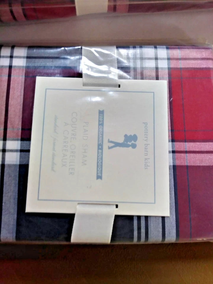 CUBIERTA NÓRDICA Pottery Barn vacaciones a cuadros + almohada SHAM regalo fiesta de cumpleaños $289 Foto 4 de 4