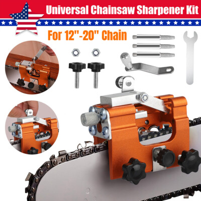 Chainsaw Chain Sharpening Jig Portable Hand Crank Timberline Sharpener Tool Set