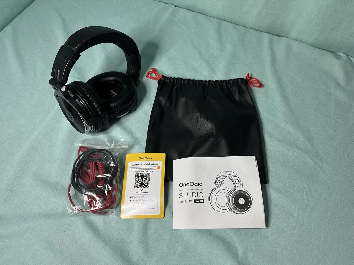 OneOdio Pro-10 Studio DJ Over Ear Headphones Black
