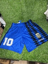 Argentina 94 Diego Maradona Adidas Reissue Soccer Football Shorts NWT AFA Small