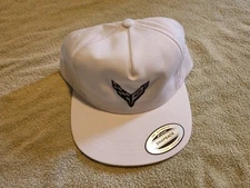 YP Yupoong Snapback Classics Hat (White) - Corvette Branded