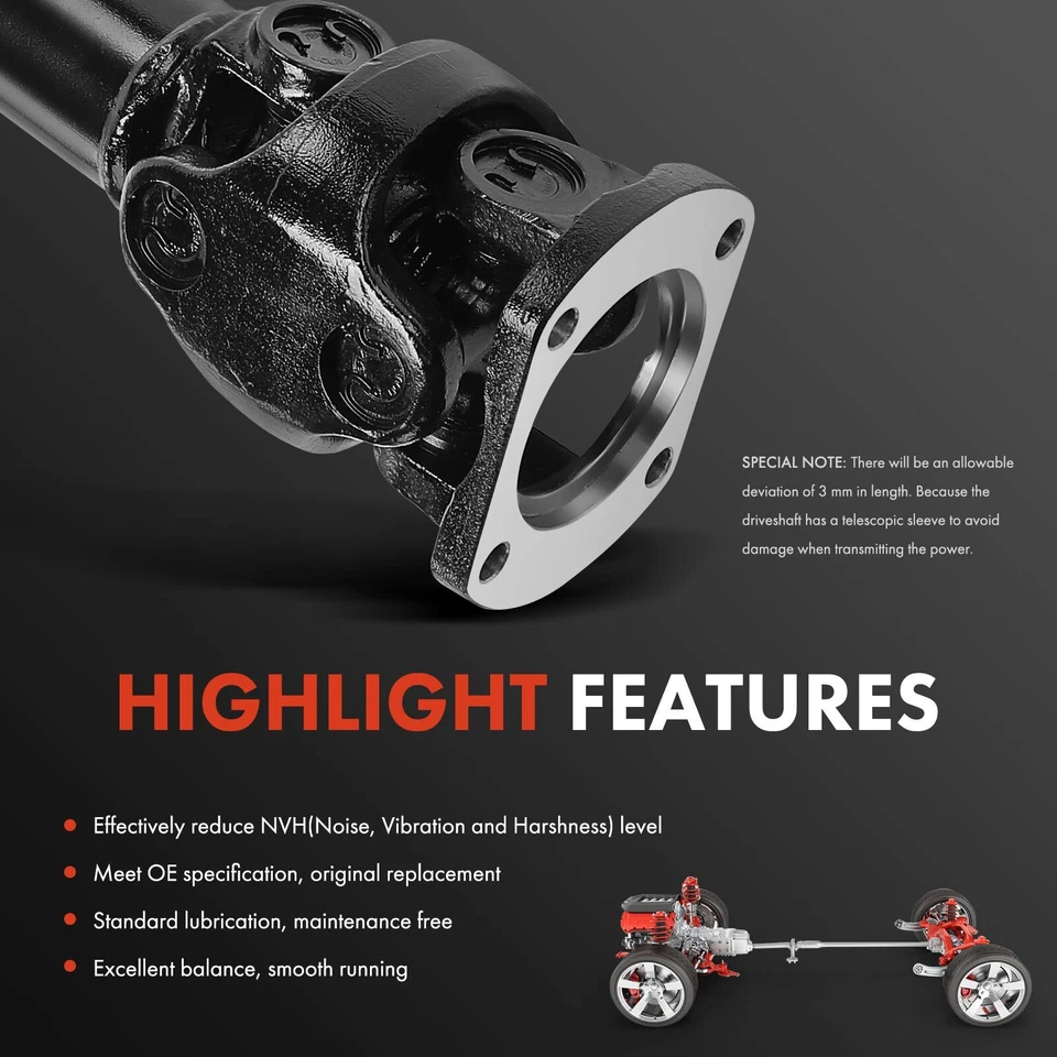 1x Conjunto de eje de transmisión para Dodge Ram 3500 2000-2002 manual 6 velocidades transmisión delantera Foto 4 de 4