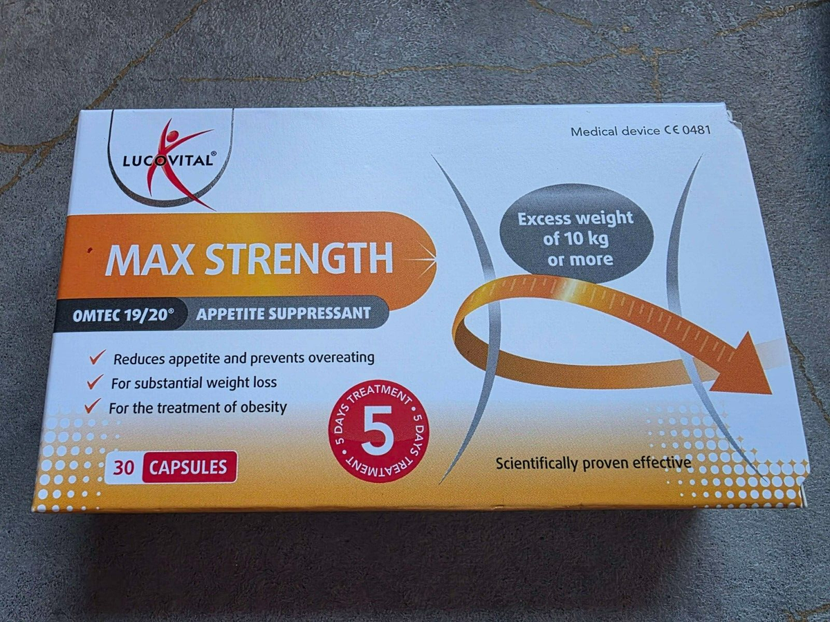 Lucovital MAX STRENGTH Appetite Suppressant Excess Weight 10KG+ 30