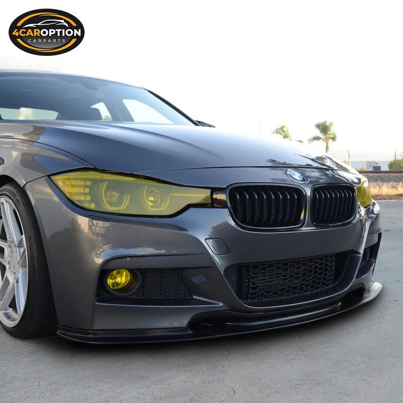 Fits 12-18 BMW F30 3 Series VR Style Front Bumper Lip Spoiler Splitter PU - Image 2 of 4