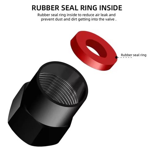 4Pcs Audi Dust Caps - Tyre Valve Caps For A3 A4 A5 A6 A7 A8 S3 S4 Q2 Q3 Q5 Q7 - Picture 4 of 4