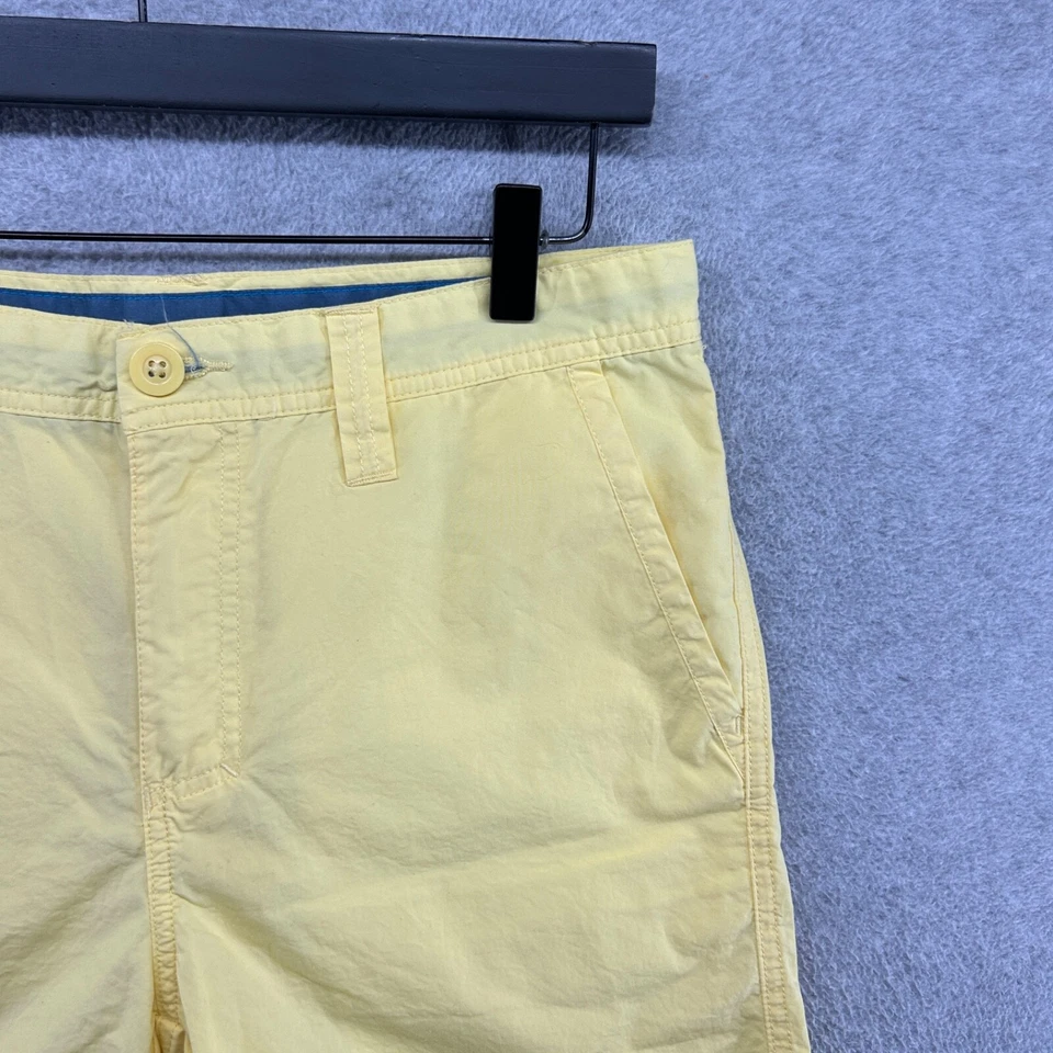 Pantalones Cortos Columbia Para Hombre Talla 32 Amarillo Frente Plano Chino Negro 8" Entrepierna Foto 3 de 4