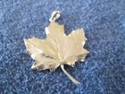 MAPLE LEAF PENDANT, sterling silver, mounted pearl, approx 1-5/8" tall — photo 6