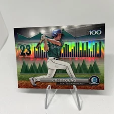 2024 Bowman Chrome Prospect Top 100 Cole Young Seattle Mariners #BTP-23