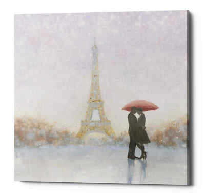 Epic Graffiti 'Eiffel Romance' by Marco Fabiano, Giclee Canvas Wall Art