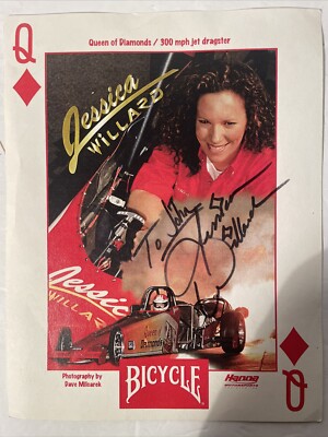 Jessica Willard Queen Of Diamonds Autographed 300 MPH Jet Dragster
