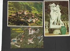 lot 3 vintage postcards  Hearst Castle & Simeon State Monument California