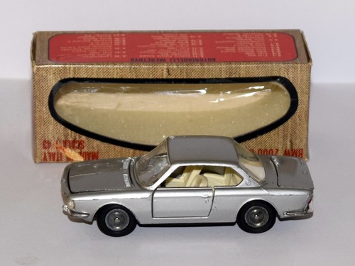 MEBETOYS A-17 1967 - BMW 2000 CS - ARGENTO - BUONE CONDIZIONI, SCATOLA ORIGINALE - Foto 2 di 9