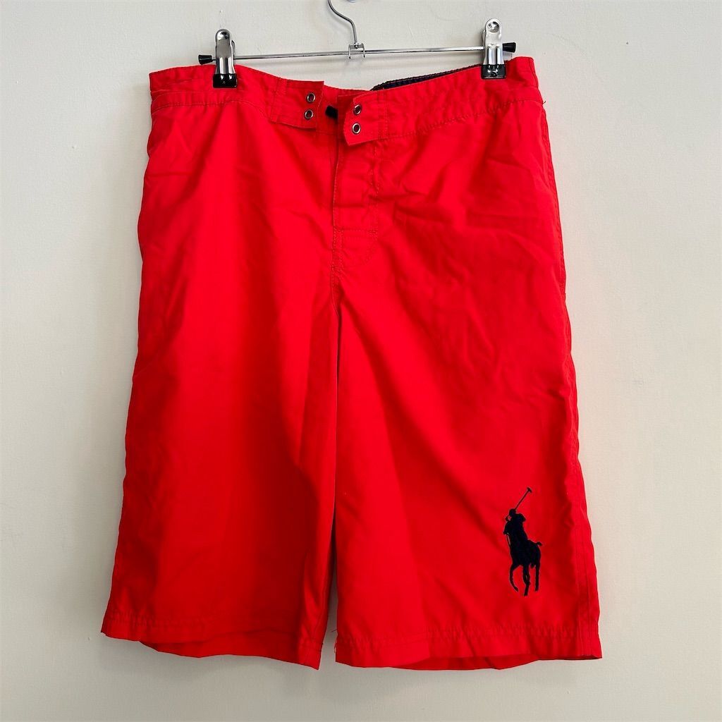 Ralph Lauren Boys Red Swim Trunks XL (18-20) Big Pony Logo