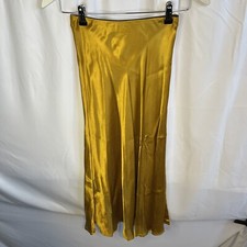 Nasty Gal Gold Shiny Long Skirt Size XS