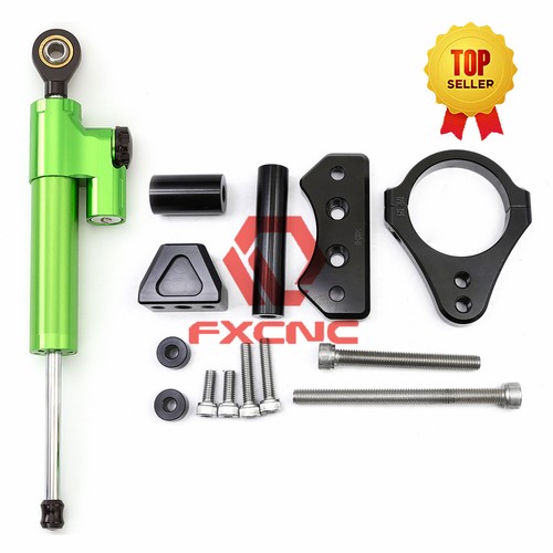 CNC Steering Damper Stabilizer w/Bracket Mount Kit For TNT600 BN600 Green&Black