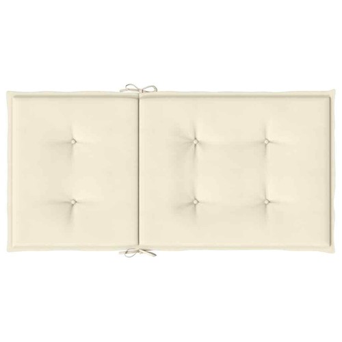 vidaXL Garden Lowback Chair Cushions 4 pcs Cream 100x50x3 cm Oxford Fabric - Picture 6 of 9