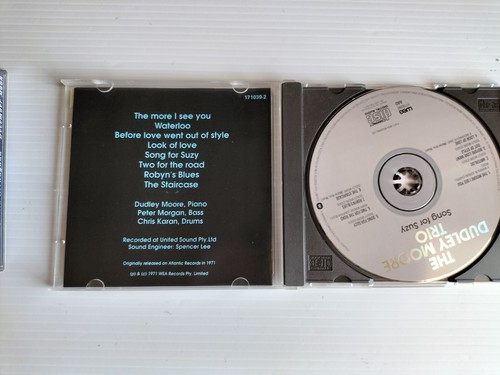 The Dudley Moore Trio Song for Suzy CD, Australia 9031710392 NO BARCODE - Picture 2 of 3