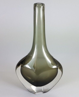 ORREFORS Glas Vase, Scandinavian Modern, Entwurf Nils Landberg, um 1950 AL612