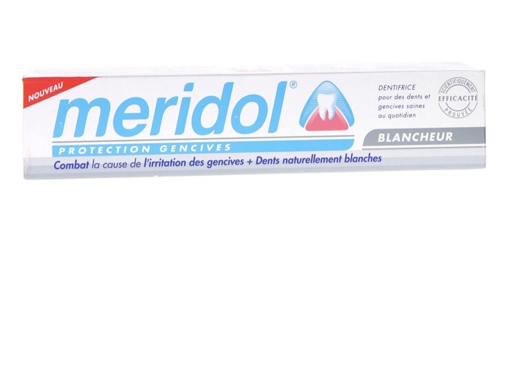 Dentifrice Meridol protection gencives et blancheur en lot de 2 x 75ml pour le soin quotidien