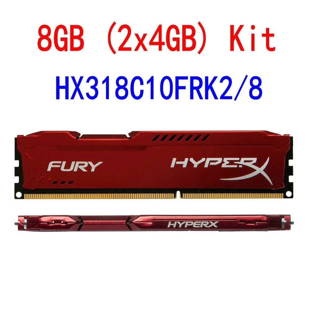 HyperX FURY 8GB (2 X 4GB) DDR3 1600 (PC3 12800) Desktop, 53% OFF