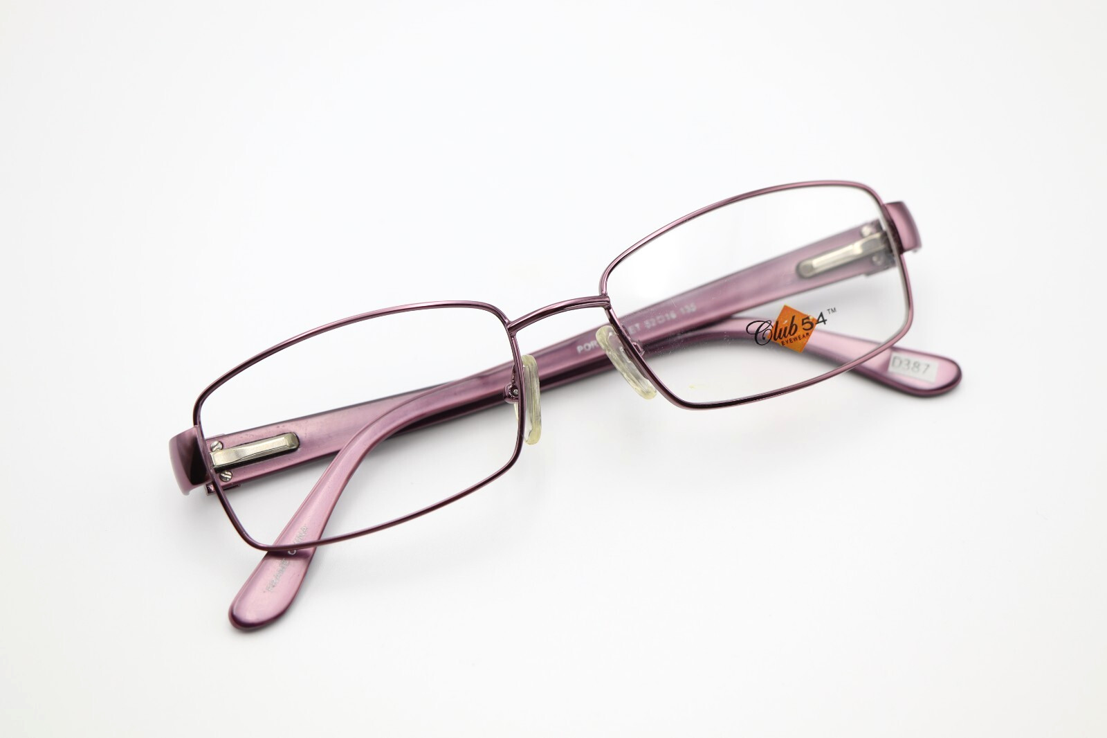 LIDO WEST CLUB 54 PORT VIOLET 52-16-135 Eyeglass Frames Flex Hinges D387